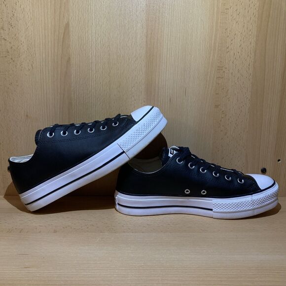 Converse Chuck Taylor All Star Lift Platform Black White Sneaker Women 11 - Picture 4 of 9